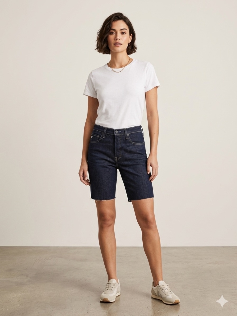 AG Adriano Goldschmied Dark Indigo Jean Shorts